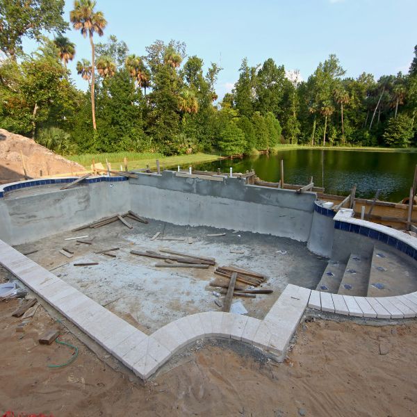 pool in construction process