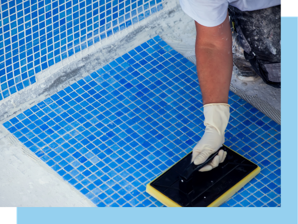 repairing pool tiles