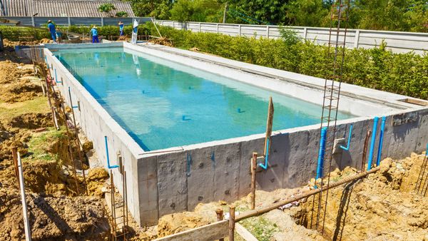 pool in construction