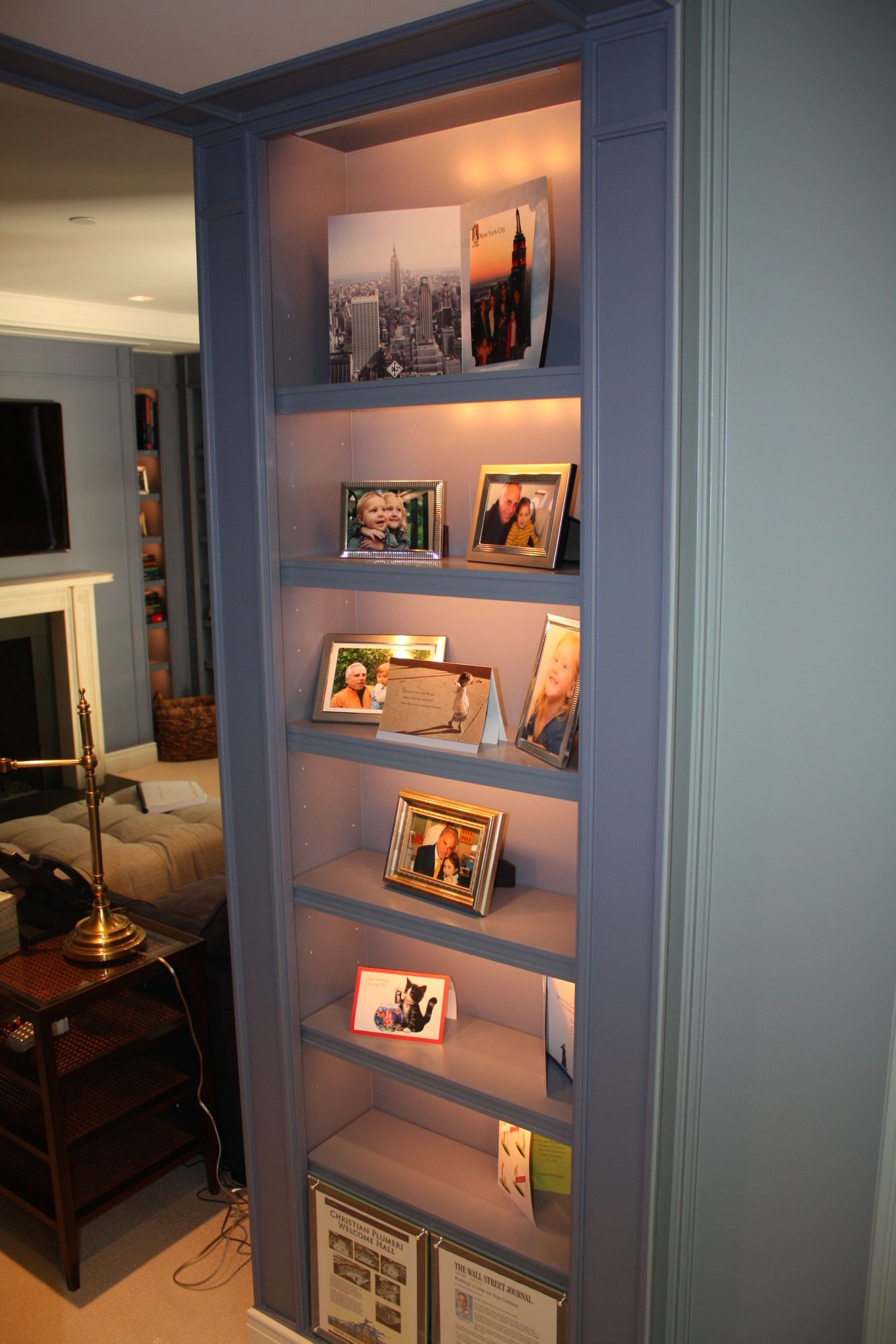 Lit bookcase