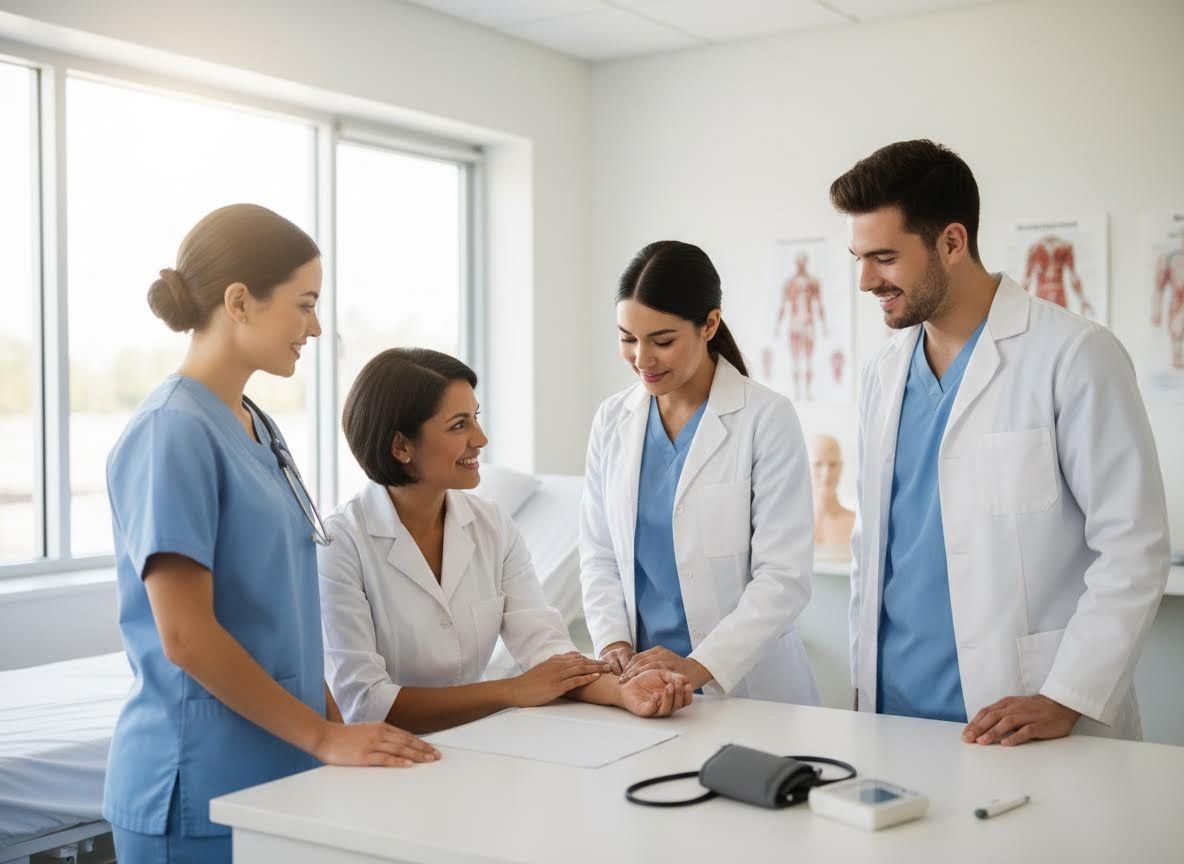 Medical Team Checking Pulse
