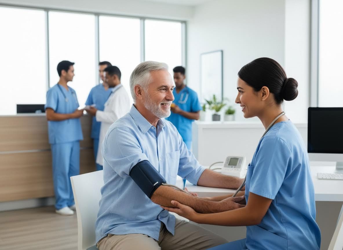 Medical Professional Taking Patient's Blood Pressure