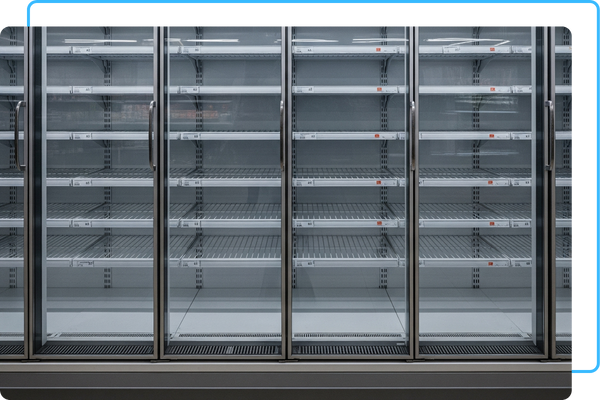empty store cooler