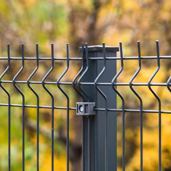 Metal fence.