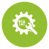 icon of gear and wrench