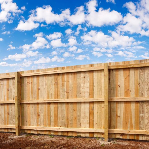 commercial wooden fence