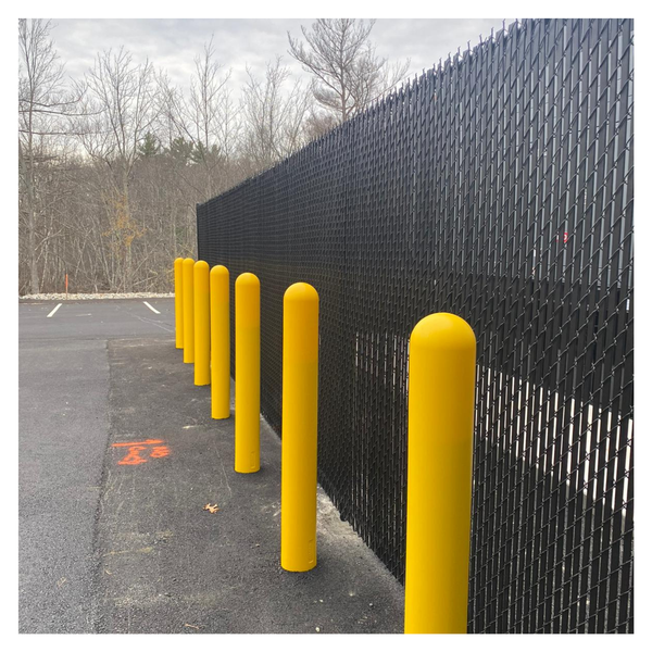 chain link fence in parking lot