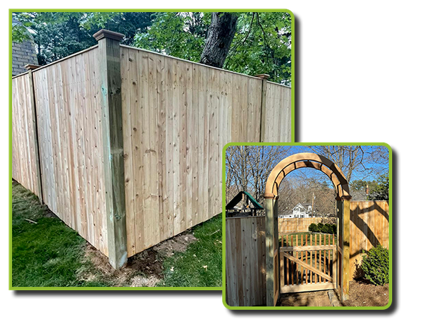 Images of a wooden fence and gate