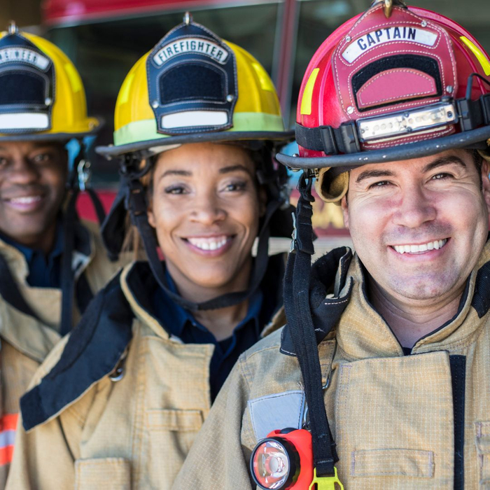 smiling firefighters