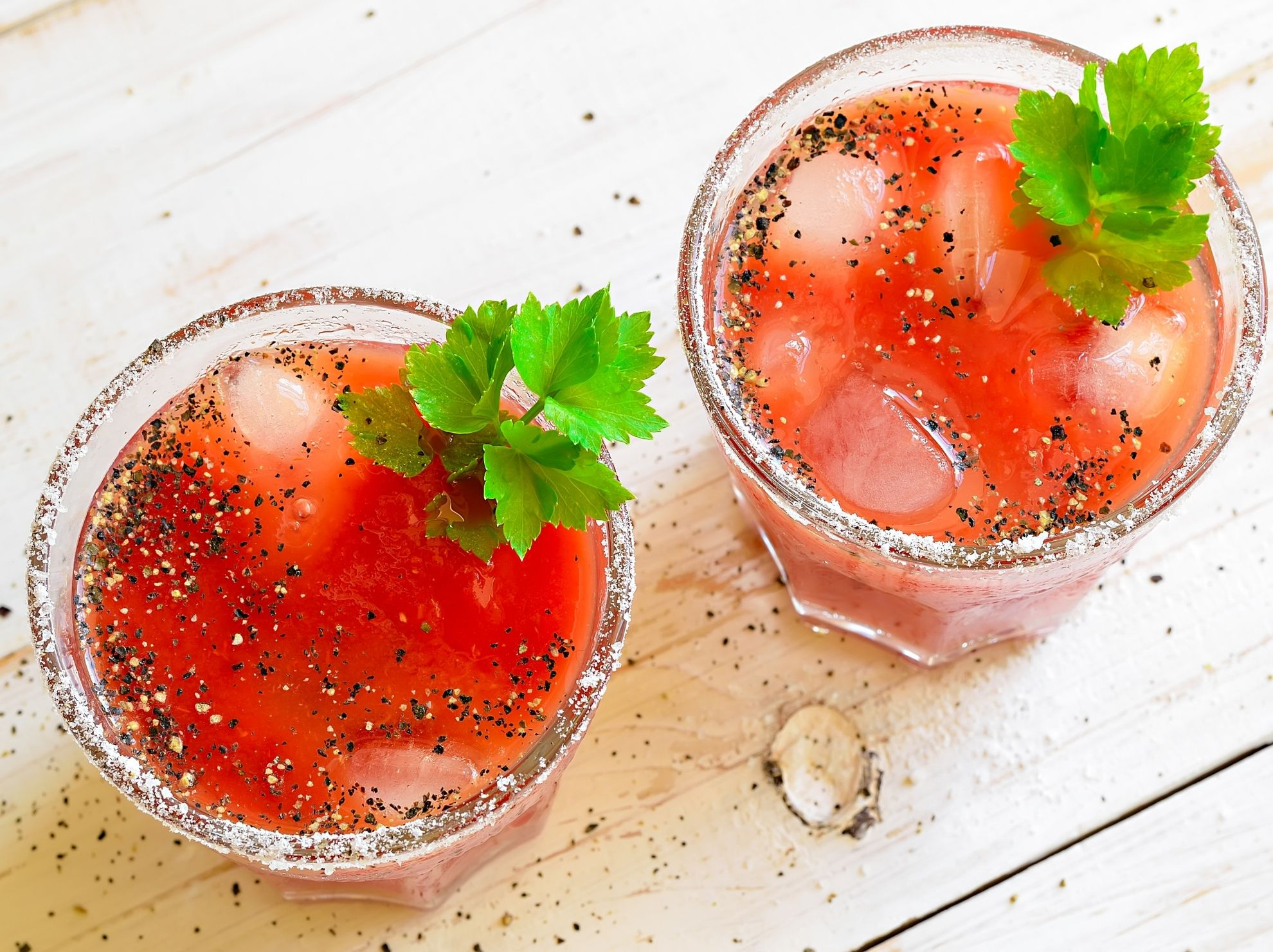 two glasses of bloody mary two glasses of bloody mary