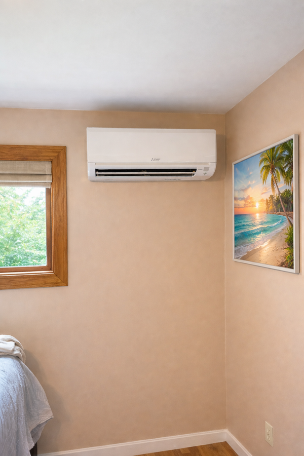 ductless mini split wall mounted indoor unit installation in holden massachusetts ductless mini split holden ma