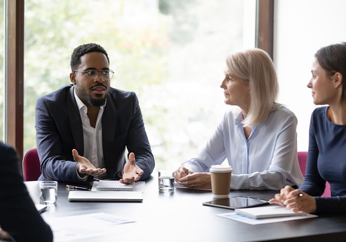 business people discussing in a meeting