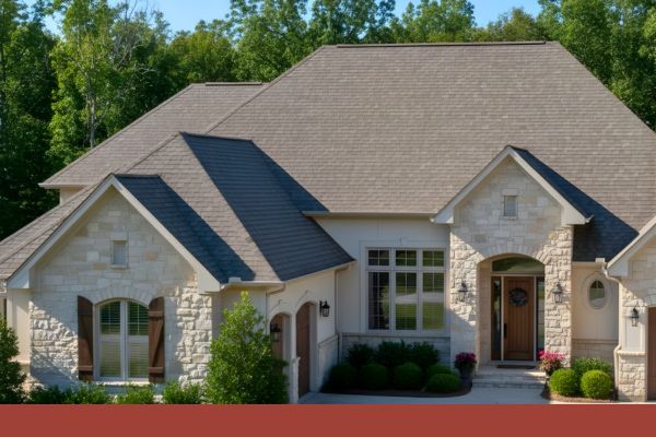 a stone-coated roof on a home