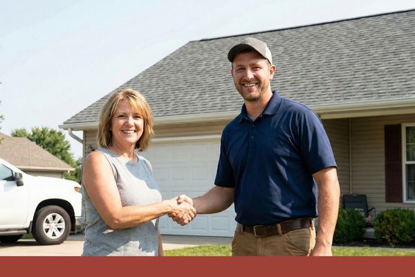 handshaking with homeowner