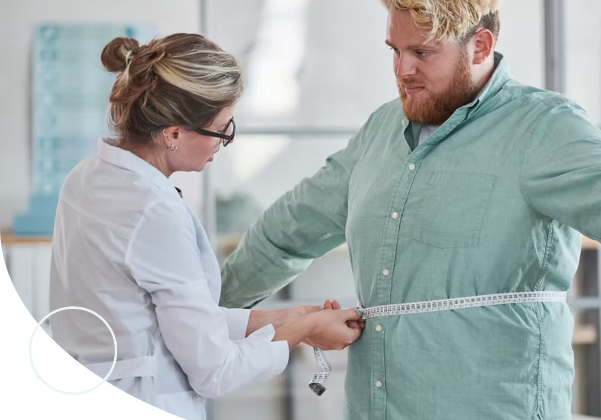 young male at weight check in