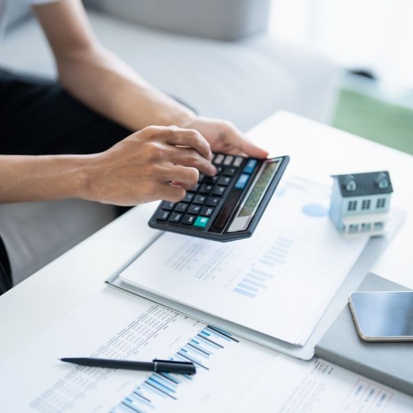 Person using a calculator