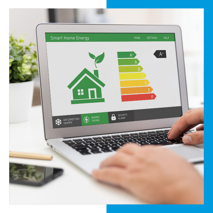 viewing energy efficiency on laptop