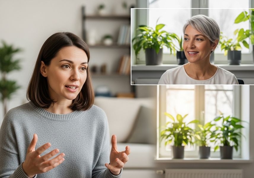 Online Meeting with Two Women