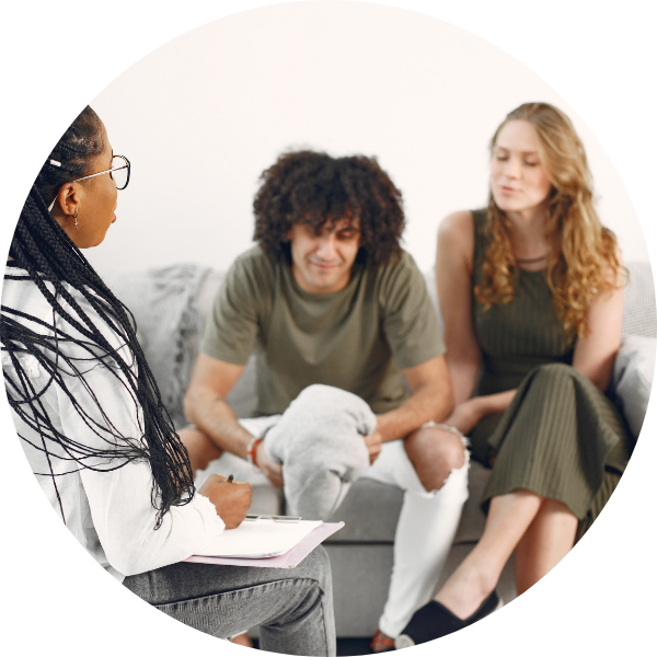 couple in a therapy session