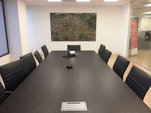 wall mural in a boardroom
