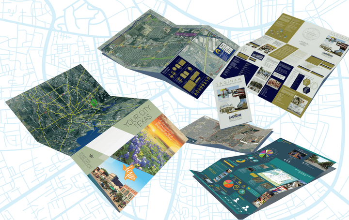 Map Posters & Brochures collage Map Posters & Brochures collage