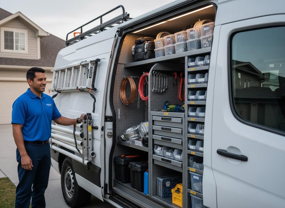 Service Technician with Fully Equipped Work Van