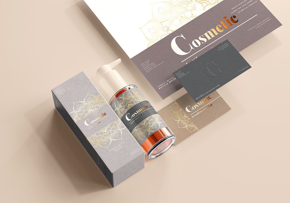 a cosmetics branding layout