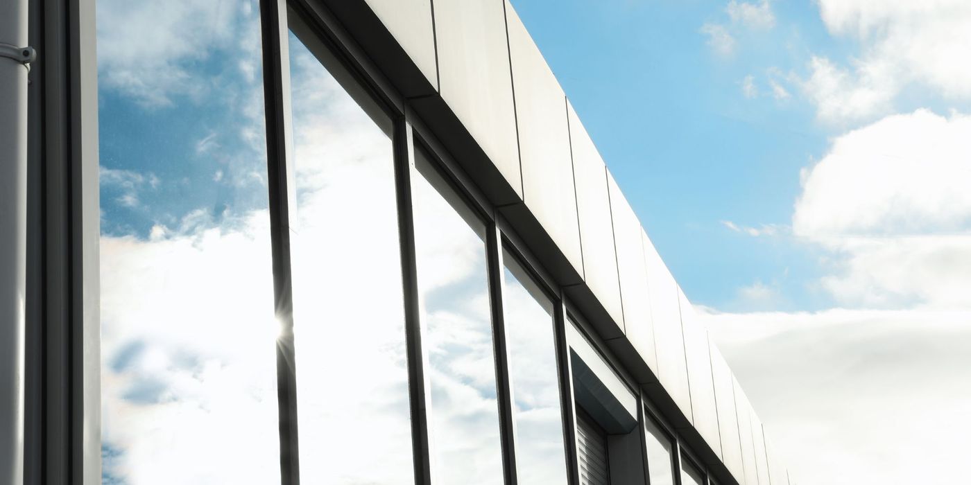 window tint on commercial building