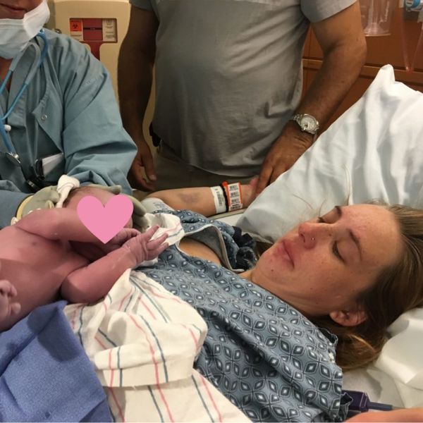 A woman who just gave birth