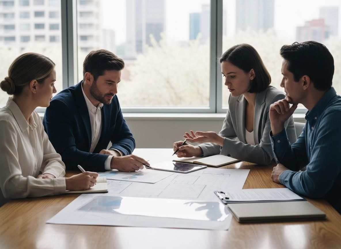 Business Professionals Collaborating in a Meeting