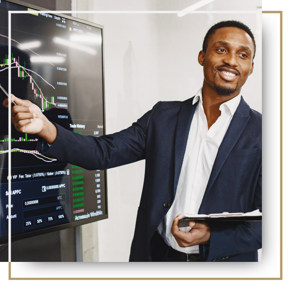 Man Holding Business Presentation