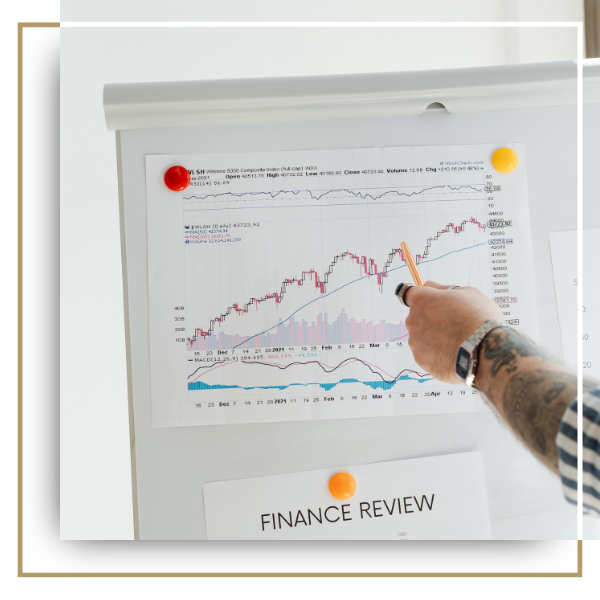 A Business Report Paper on White Board.