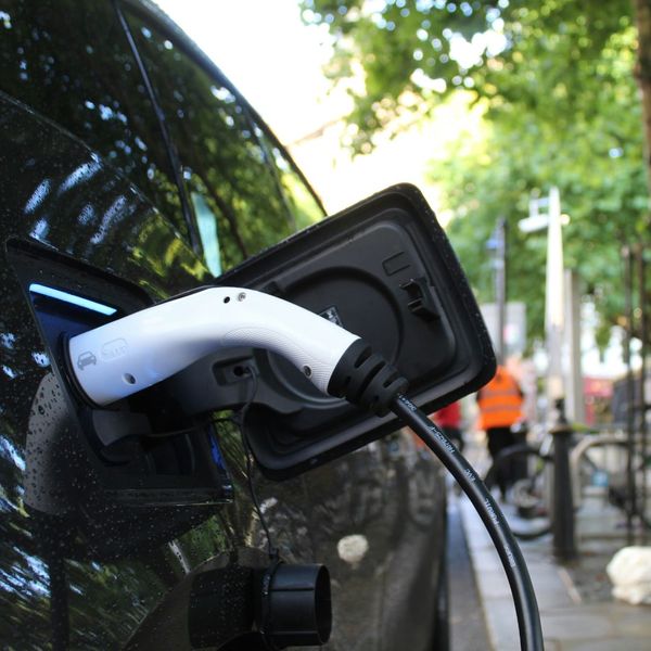charging electric vehicle