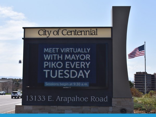 City of Centennial digital sign installed by CLI Services City of Centennial digital sign installed by CLI Services