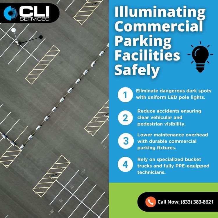 Illuminating Commercial Parking Facilities Safely Infographic.