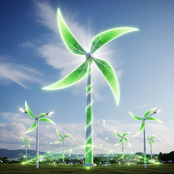 A symbol of green energy and sustainable lighting technology. A symbol of green energy and sustainable lighting technology.