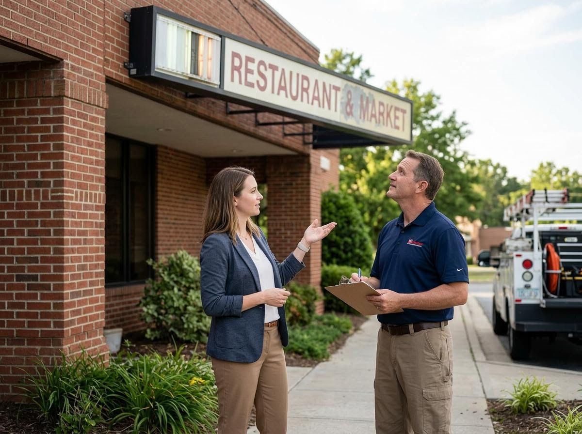 Restaurant sign consultation