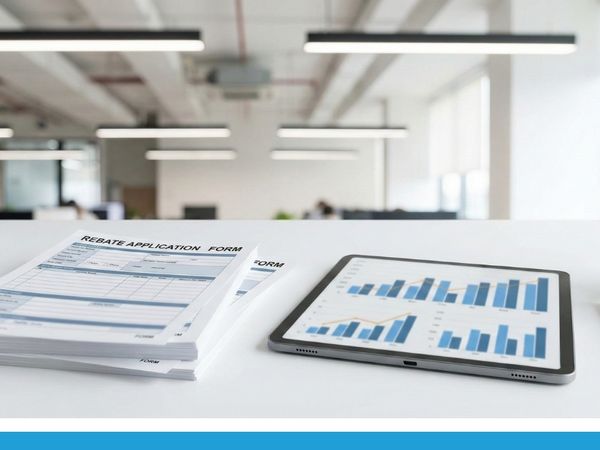 Stack of rebate forms