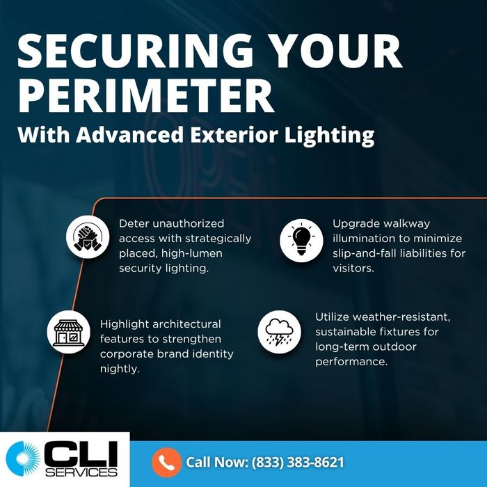 Secure Your Perimeter with Advanced Exterior Lighting Infographic.