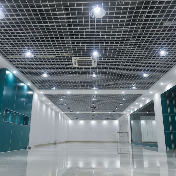 LED commercial lighting in a building