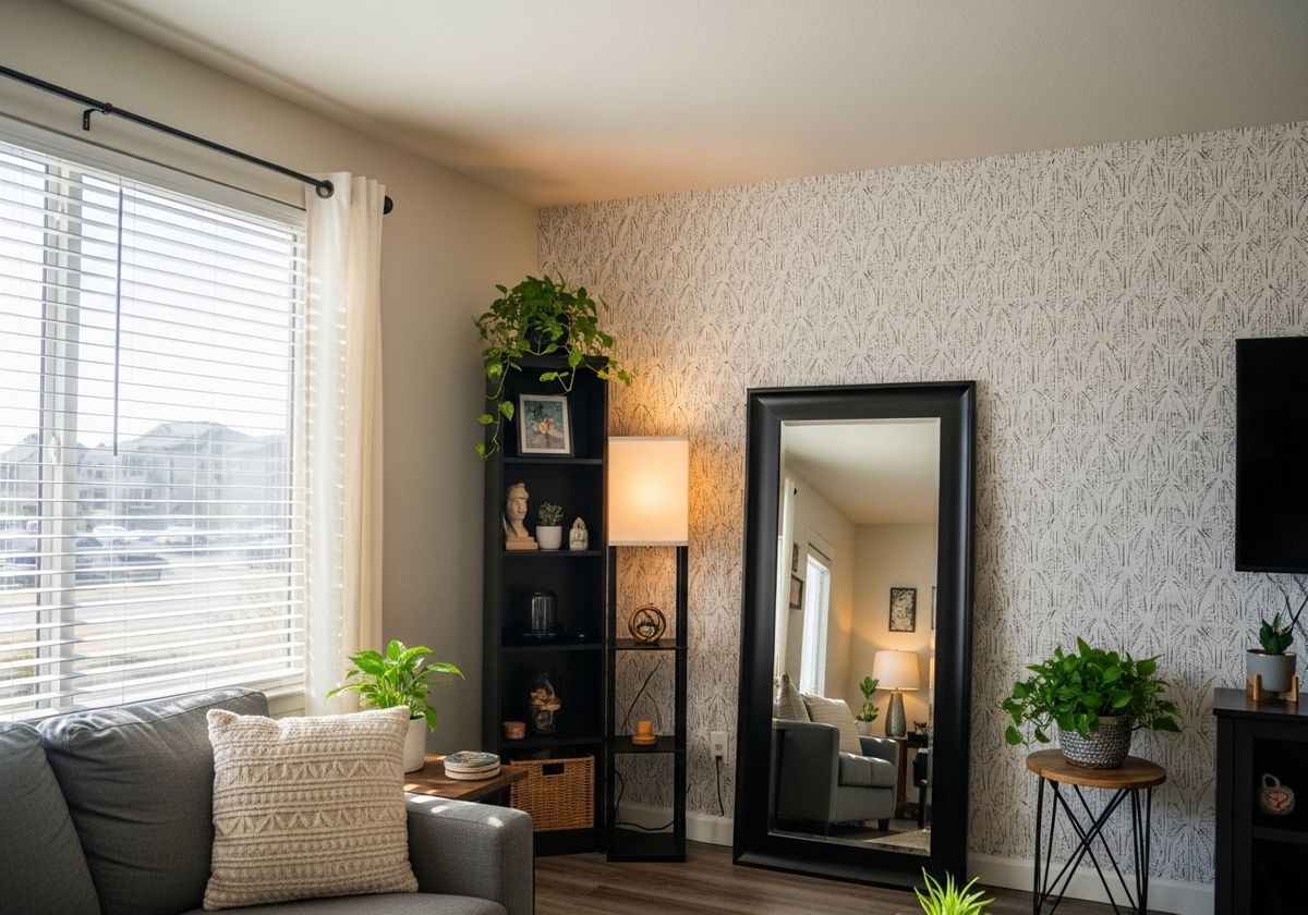 Living Room Decor with Natural Light and Indoor Plants