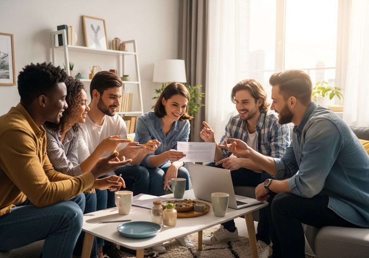 Diverse Group Collaborating Around Coffee Table