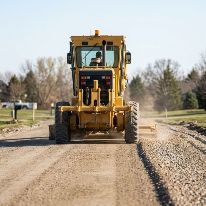 Gravel driveway repair.