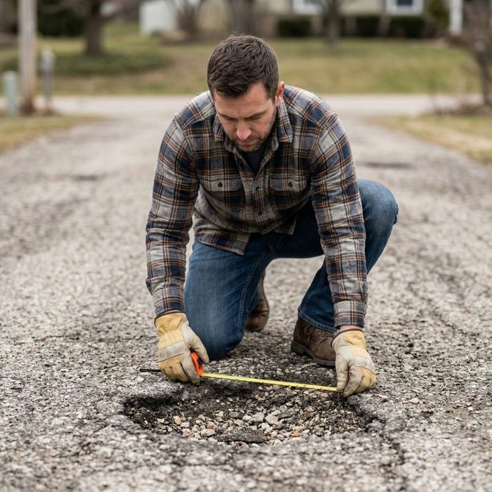 Gravel driveway repair.