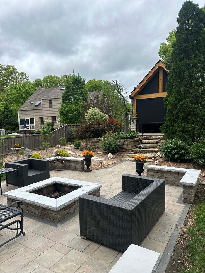 patio constructed by Uprooted Construction and Landscape