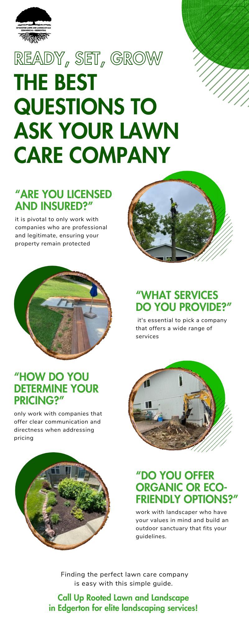 The Best Questions to Ask Your Lawn Care Company Infographic