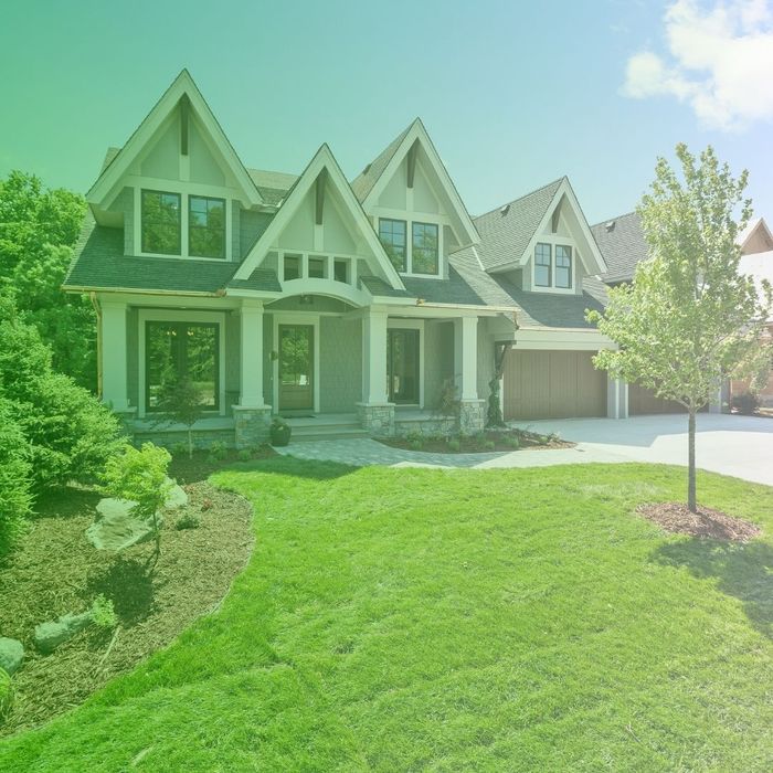 landscaped house