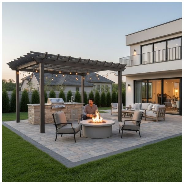 Beautifully designed backyard