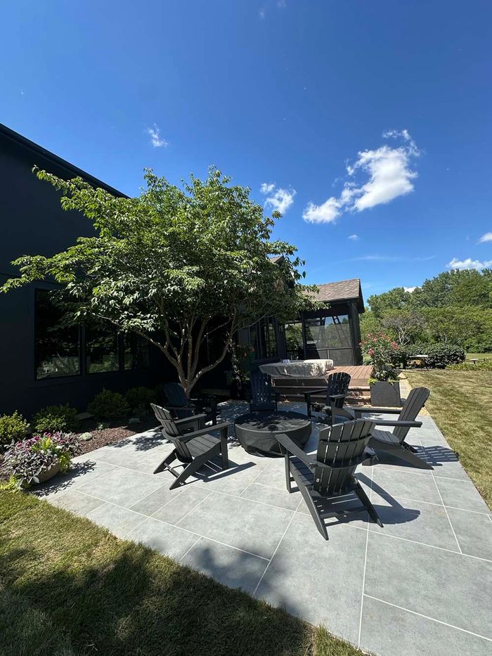 patio constructed by Uprooted Construction and Landscape