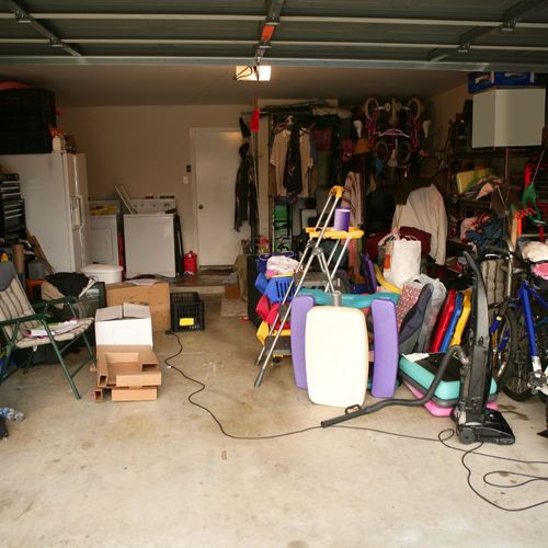 garage with junk